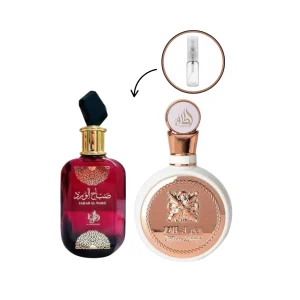 Kit Decant Perfume Fakhar Rose + Sabah Al Ward 5 ml cada