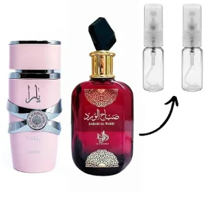 Kit Decant Perfume Yara +Sabah Al Ward 5 ml cada
